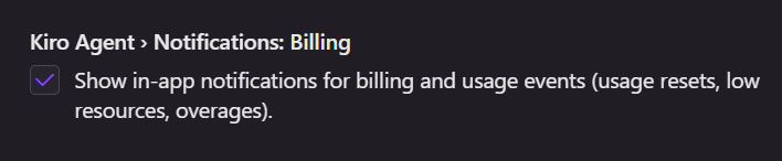 Billing Notification Setting