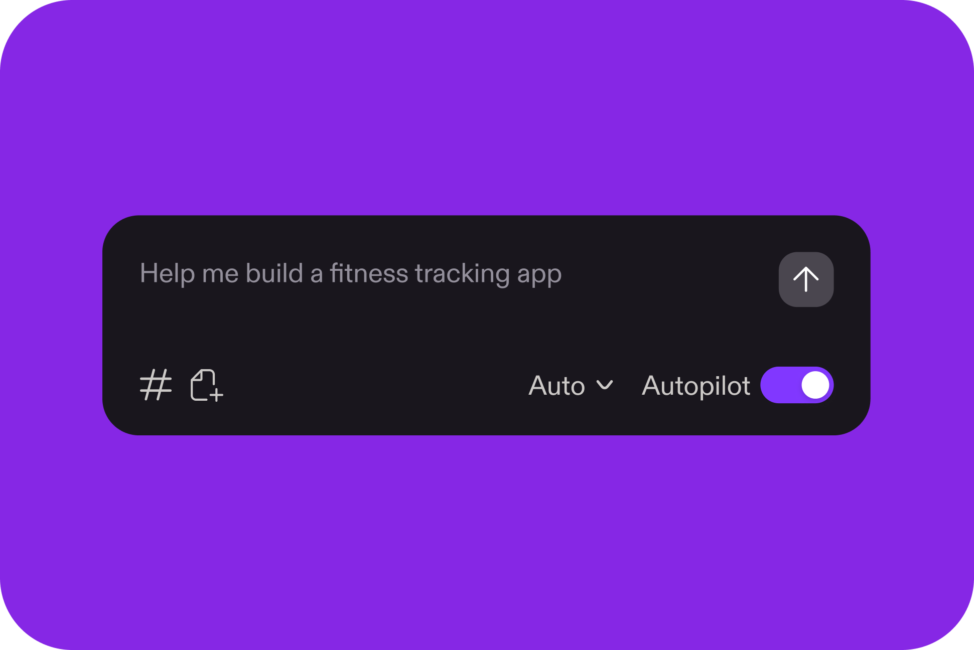 Kiro chat interface with the prompt Help me build a fitness tracking app in Autopilot mode